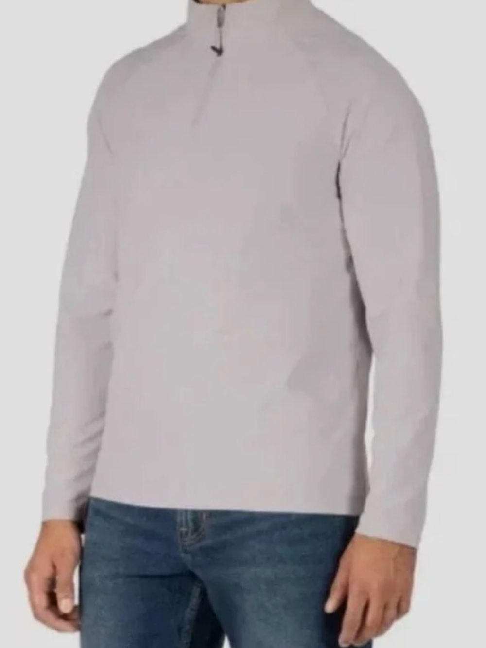 Gerry Light Gray Long-Sleeve Quarter-Zip Shirt